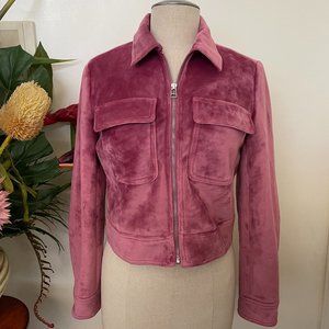 pink NINE WEST velvet women's jacket XS